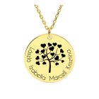 Egyedi Családfa Gravírozható Nemesacél Nyaklánc