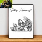 Személyre szabható ceruzarajz képkeret anyáknak