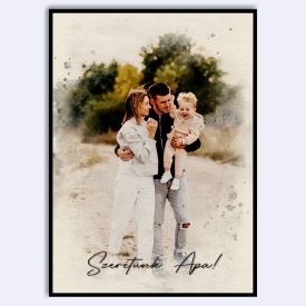 Egyedi watercolor falikép apáknak