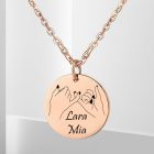 BFF nyaklánc- nemesacél -rose gold színben