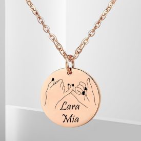 BFF nyaklánc- nemesacél -rose gold színben