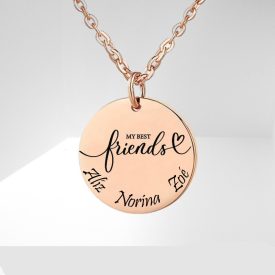   Barátság nyaklánc- nemesacél -rose gold színben-3-as barátság nyaklánc