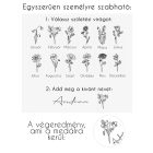 Gravírozható egyedi születésvirág nemesacél nyaklánc