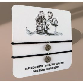   Páros karkötő - nemesacél medál kezdőbetűvel gravírozva