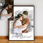 Egyedi watercolor falikép születésnapra