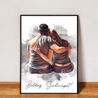 Egyedi watercolor falikép születésnapra